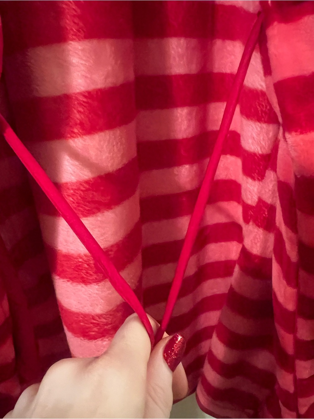 NWOT Kate Spade Pink and Red Striped Robe *Missing Belt* Size XS/S - Picture 5 of 9